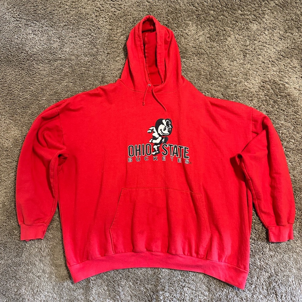 Vintage NCAA Ohio State Buckeyes “mascot” hoodie 90s size 2XL